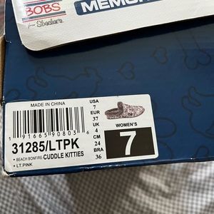 Bobs by Skechers kitty slippers